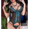 Chilirose Guêpière dentelle bleue